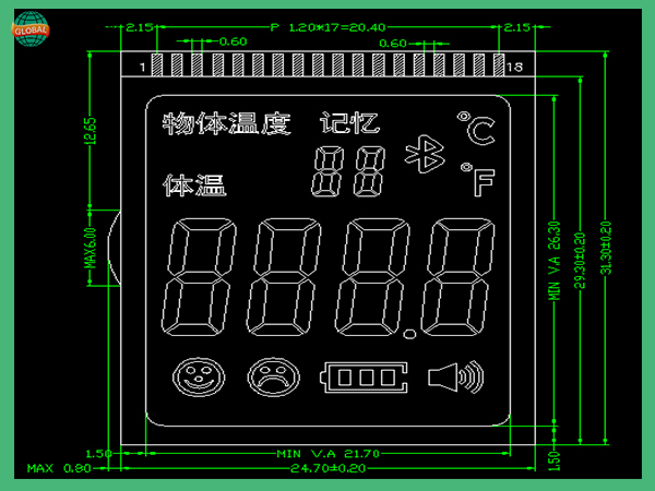 TN 段码显示屏