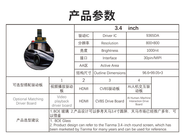 2.8寸圆形液晶显示屏