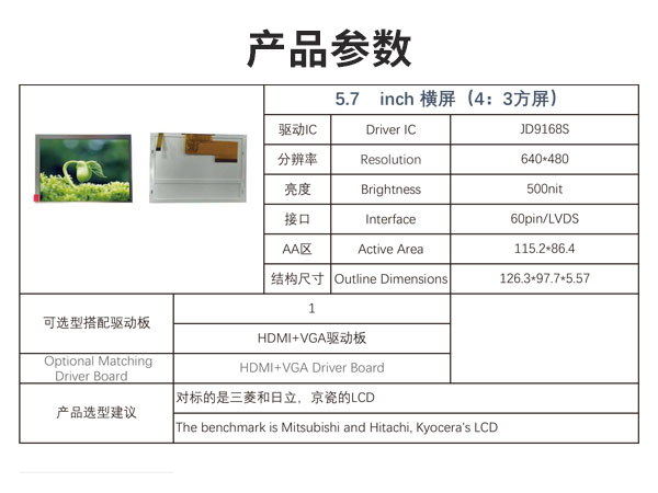 5.7寸方形液晶显示屏